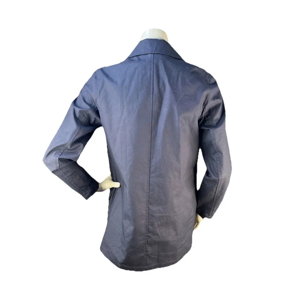 J.Crew Ludlow Men's XS Navy Water-Repellent Bonded Cotton Car Coat HO16 E8564